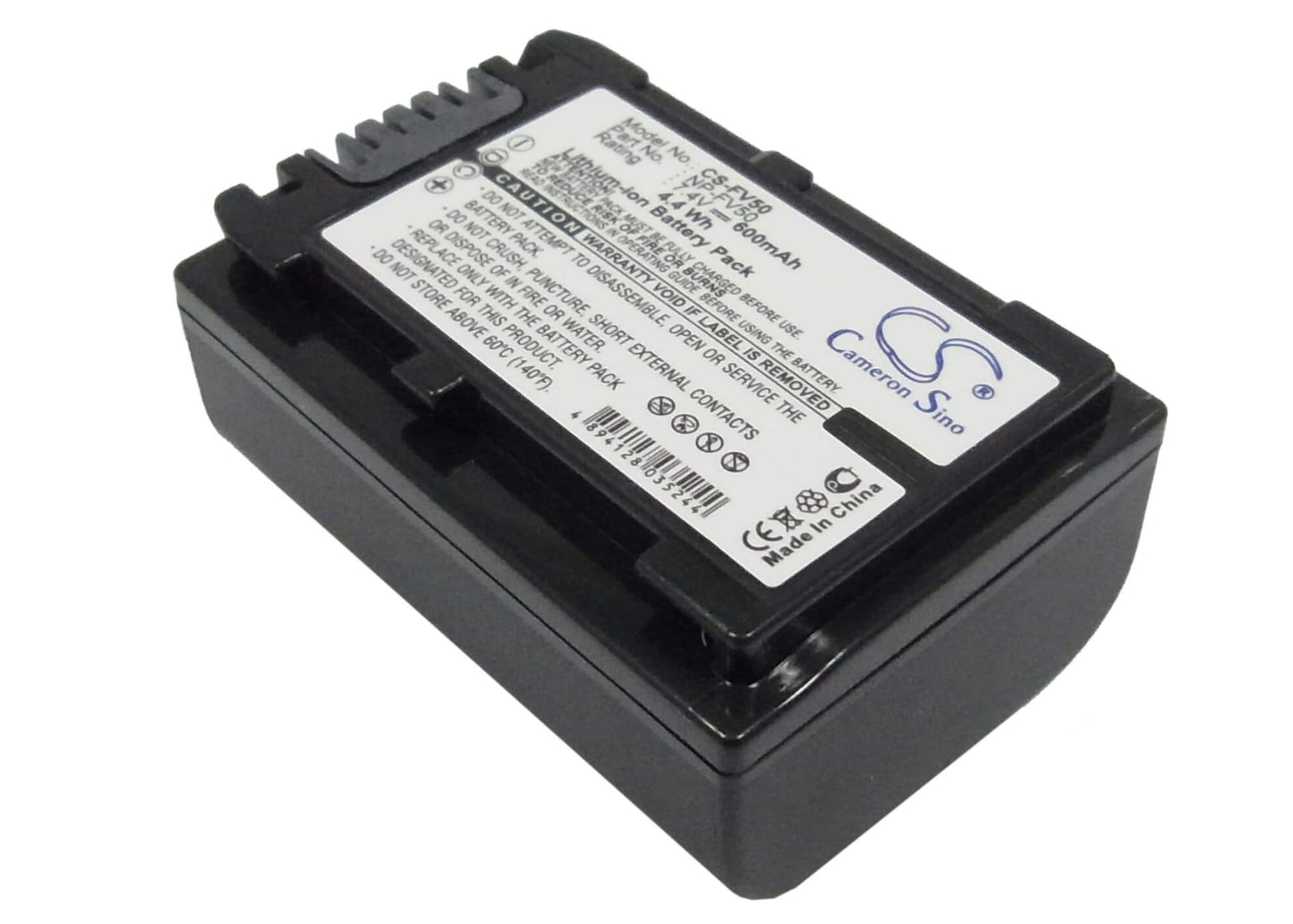 7.4V, 600mAh, Li-ion Battery fits Sony, Dcr-dvd403, Dcr-dvd505, 4.44Wh