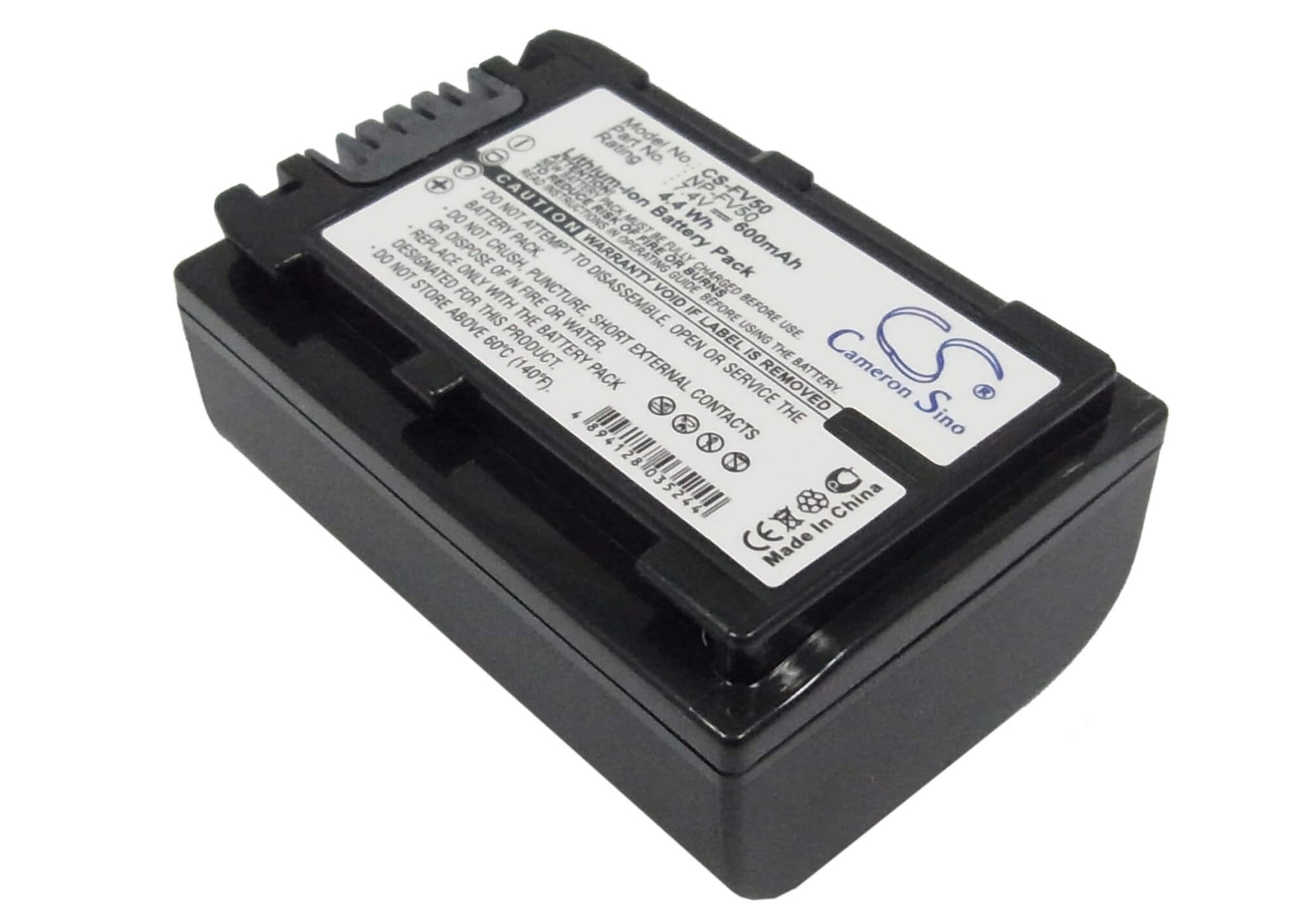 7.4V, 600mAh, Li-ion Battery fits Sony, Dcr-dvd403, Dcr-dvd505, 4.44Wh
