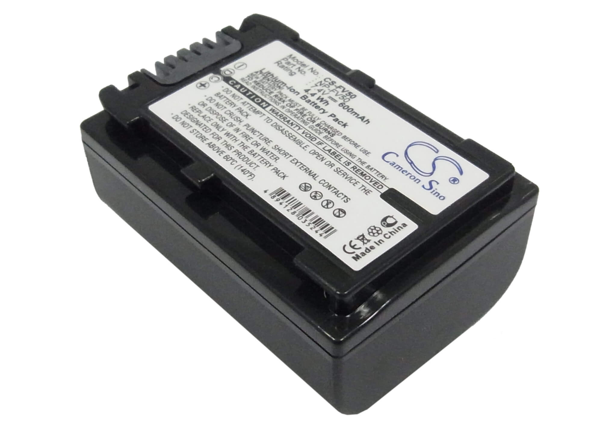 7.4V, 600mAh, Li-ion Battery fits Sony, Dcr-dvd403, Dcr-dvd505, 4.44Wh
