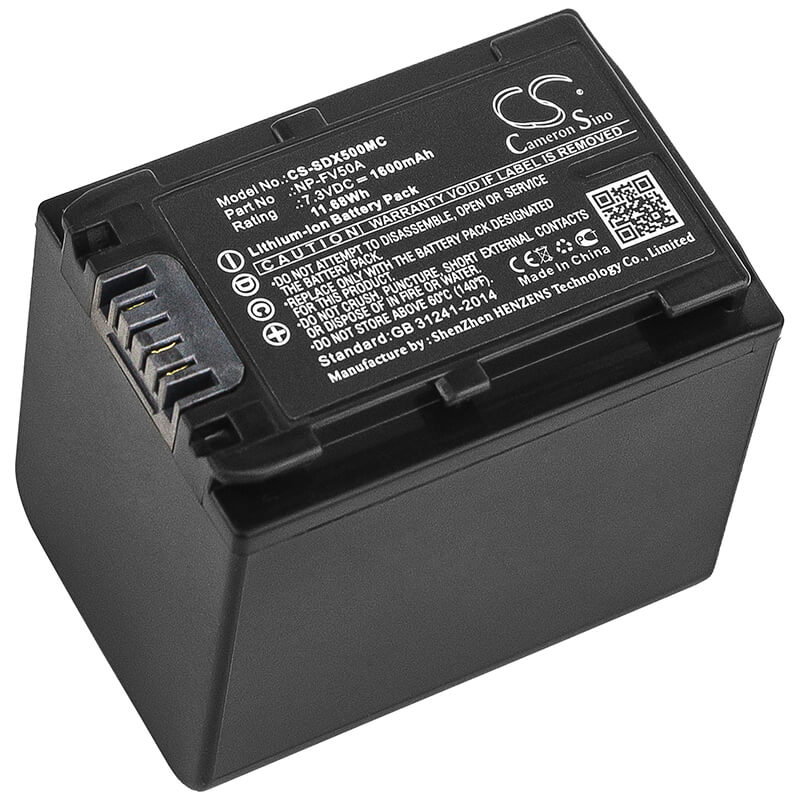 7.3V, 1600mAh, Li-ion Battery fits Sony, Fdr-ax33, Fdr-ax40, 11.68Wh
