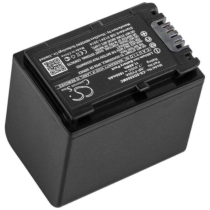 7.3V, 1600mAh, Li-ion Battery fits Sony, Fdr-ax33, Fdr-ax40, 11.68Wh