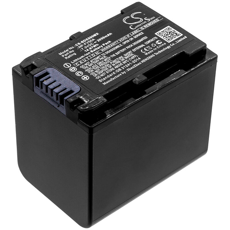 7.3V, 2050mAh, Li-ion Battery fits Sony, Fdr-ax33, Fdr-ax40, 14.965Wh