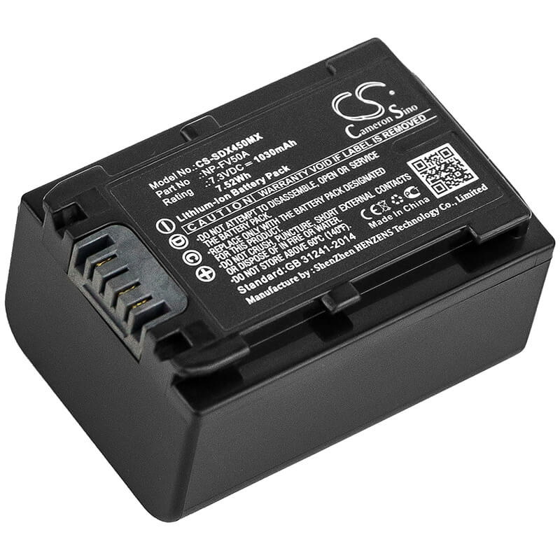 7.3V, 1030mAh, Li-ion Battery fits Sony, Fdr-ax33, Fdr-ax40, 7.519Wh