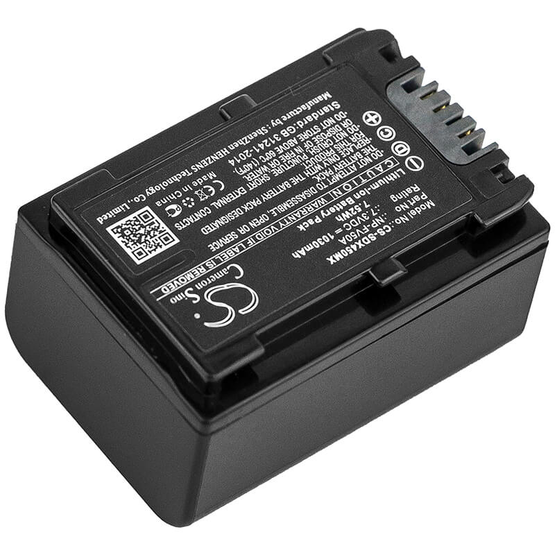 7.3V, 1030mAh, Li-ion Battery fits Sony, Fdr-ax33, Fdr-ax40, 7.519Wh