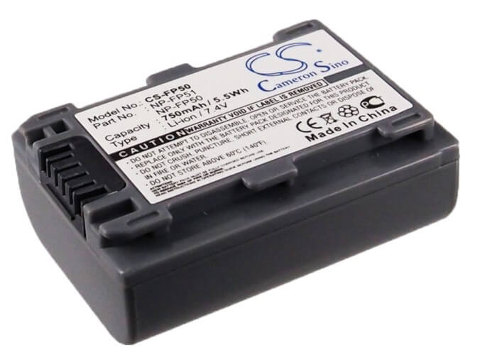 7.4V, 750mAh, Li-ion Battery fits Sony, Dcr-30, Dcr-dvd103, 5.55Wh