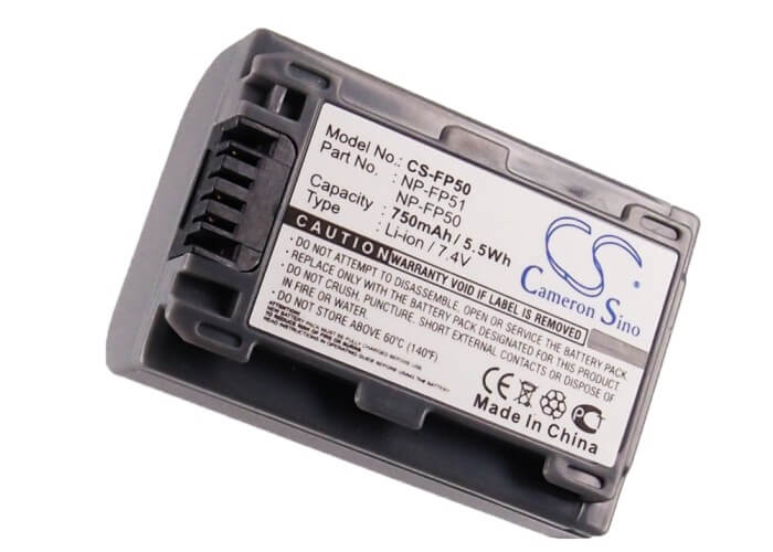 7.4V, 750mAh, Li-ion Battery fits Sony, Dcr-30, Dcr-dvd103, 5.55Wh
