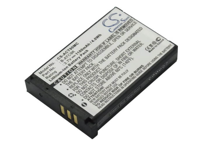 3.7V, 1100mAh, Li-ion Battery fits Oregon Scientific, Atc9k, Atc9k Action Camera, 4.07Wh