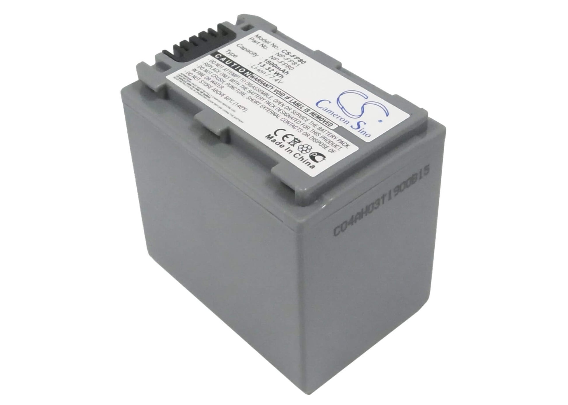 7.4V, 1800mAh, Li-ion Battery fits Sony, Dcr-30, Dcr-dvd103, 13.32Wh