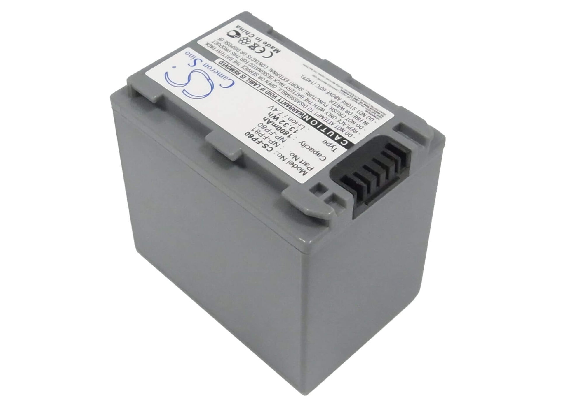 7.4V, 1800mAh, Li-ion Battery fits Sony, Dcr-30, Dcr-dvd103, 13.32Wh