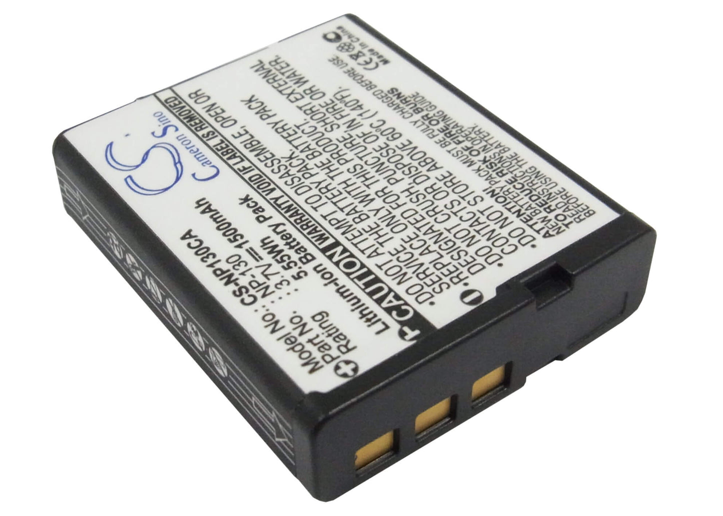 3.7V, 1500mAh, Li-ion Battery fits Casio, Exilim Ex-fc300s, Exilim Ex-h30, 5.55Wh