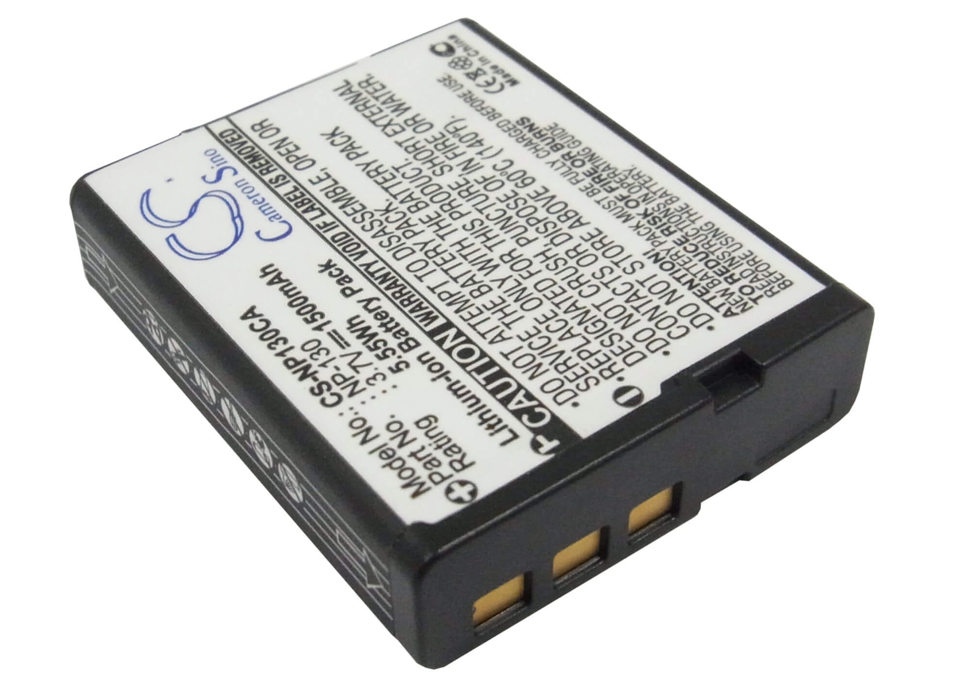 3.7V, 1500mAh, Li-ion Battery fits Casio, Exilim Ex-fc300s, Exilim Ex-h30, 5.55Wh