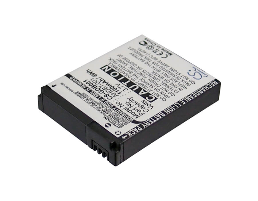 3.7V, 1100mAh, Li-ion Battery fits Gopro, Hd Helmet Hero, Hd Hero, 4.07Wh