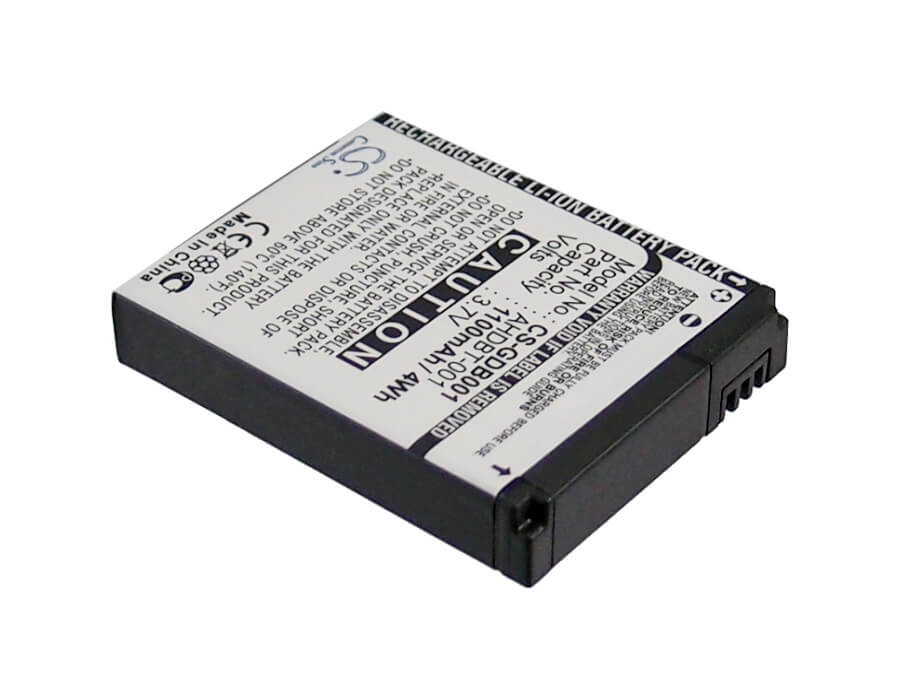 3.7V, 1100mAh, Li-ion Battery fits Gopro, Hd Helmet Hero, Hd Hero, 4.07Wh
