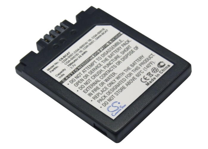 3.7V, 700mAh, Li-ion Battery fits Panasonic, Lumix Dmc-f1, Lumix Dmc-f1b, 2.59Wh