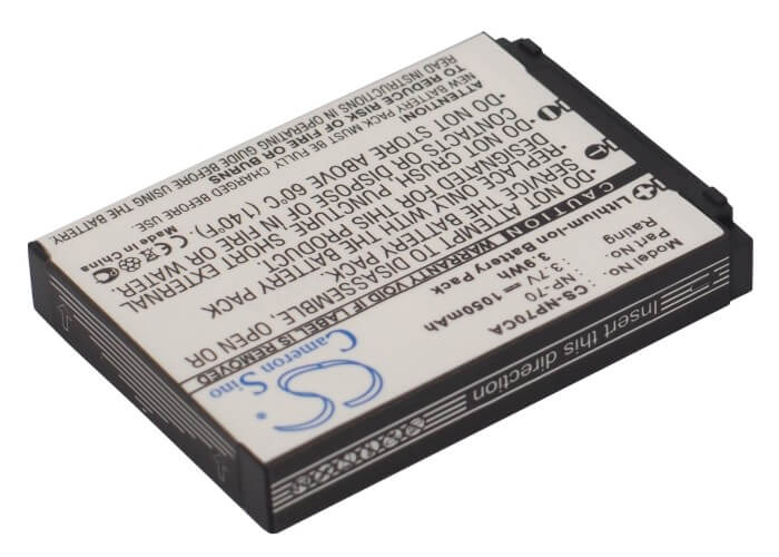 3.7V, 1050mAh, Li-ion Battery fits Casio, Exilim Zoom Ex-z150, Exilim Zoom Ex-z150bk, 3.885Wh