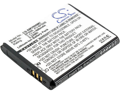 3.7V, 600mAh, Li-ion Battery fits Samsung, Ec-mv900fbpwus, Mv900, 2.22Wh