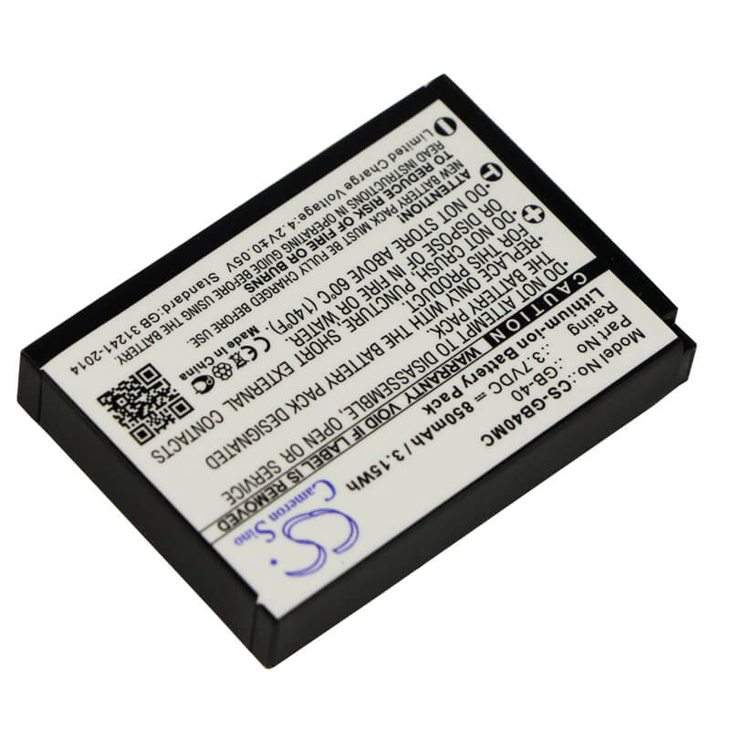 3.7V, 850mAh, Li-ion Battery fits General Imaging, E1030, E1040, 3.145Wh
