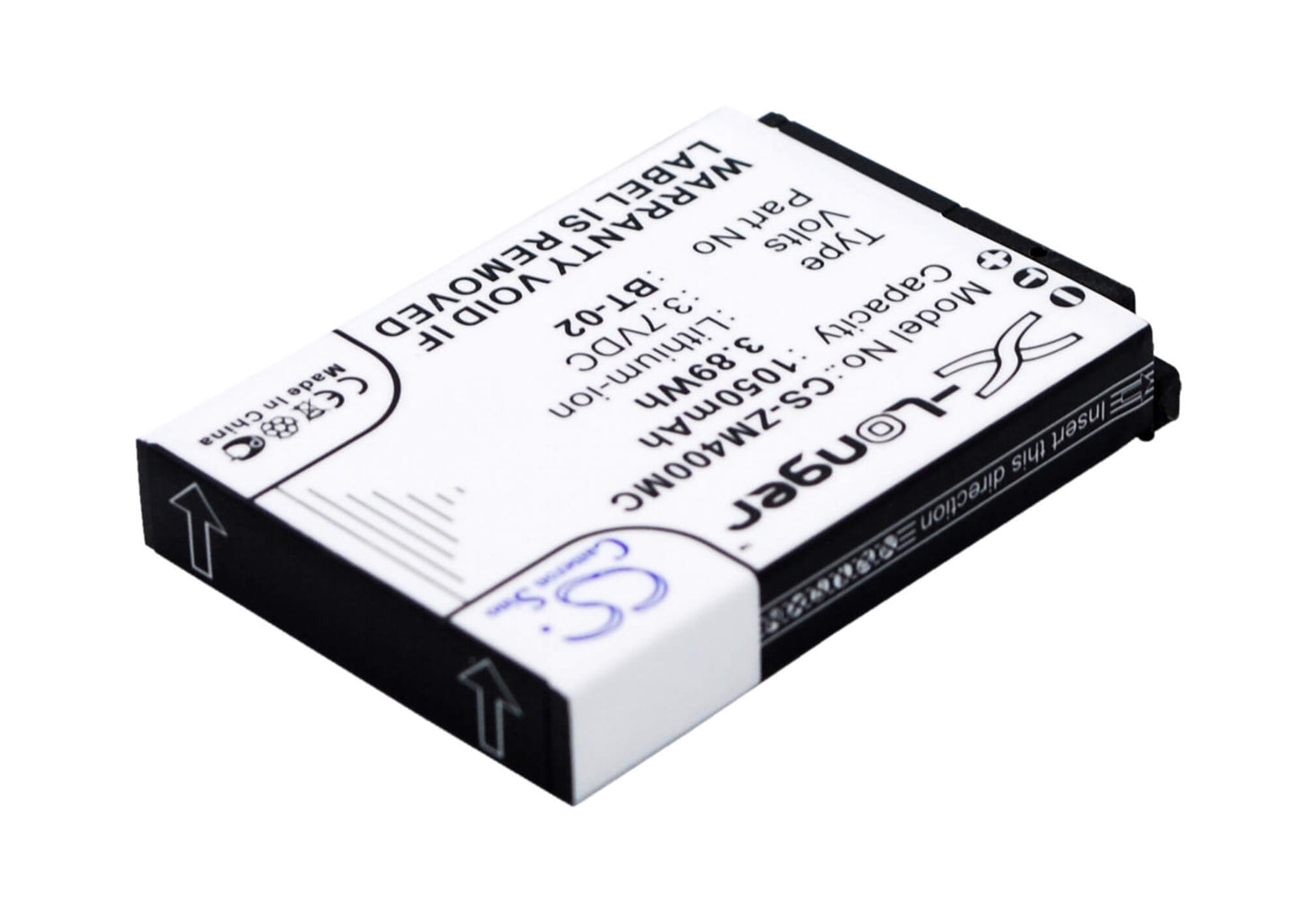 3.7V, 1050mAh, Li-ion Battery fits Zoom, 247-9036, Q4, 3.885Wh