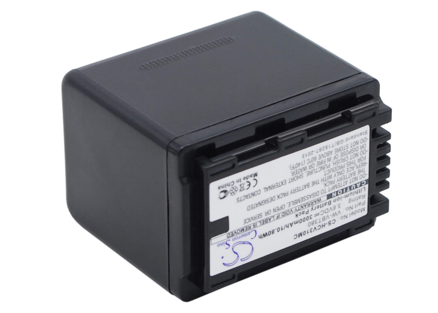 3.6V, 3000mAh, Li-ion Battery fits Panasonic, Hc-250eb, Hc-550eb, 10.8Wh