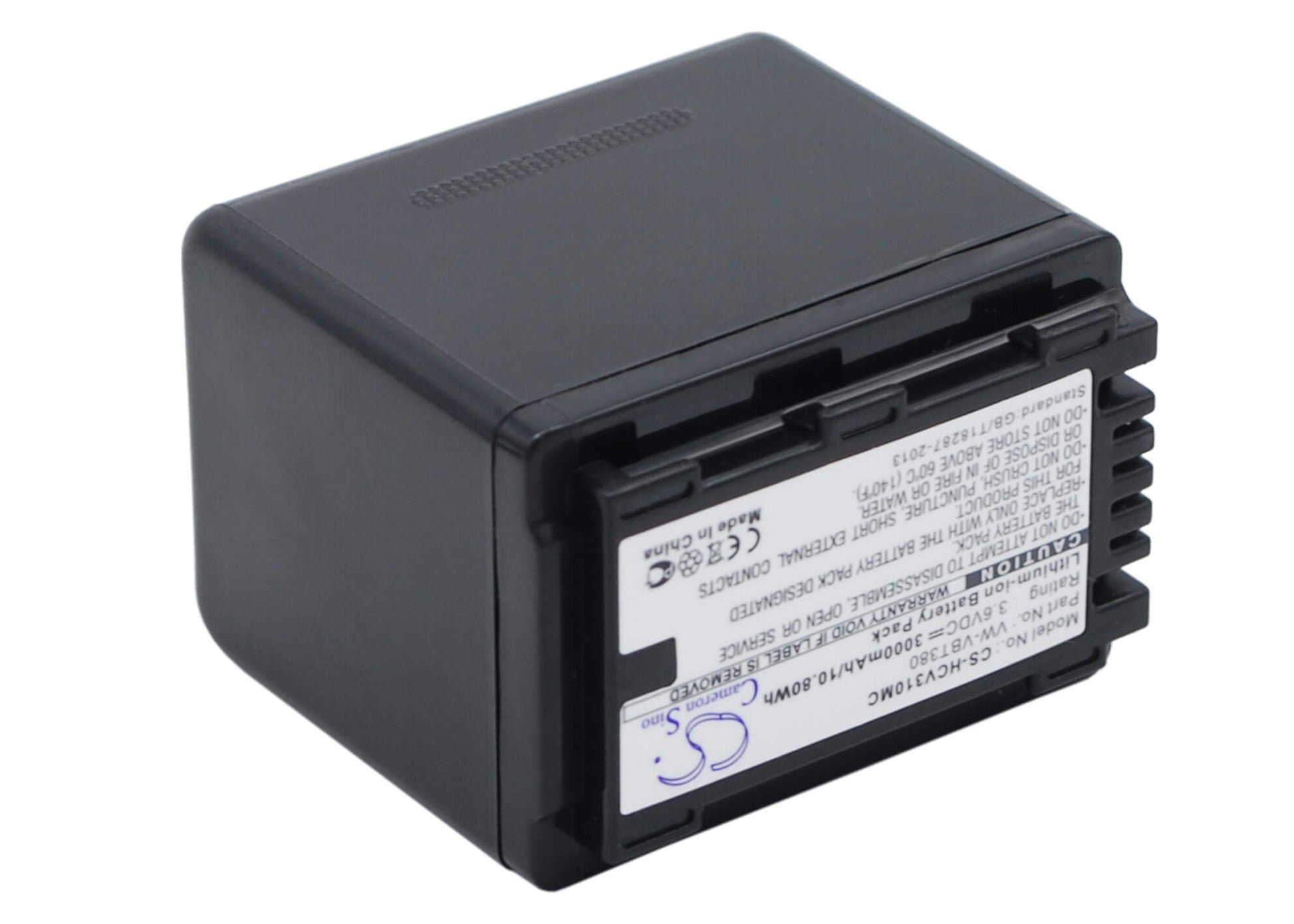 3.6V, 3000mAh, Li-ion Battery fits Panasonic, Hc-250eb, Hc-550eb, 10.8Wh