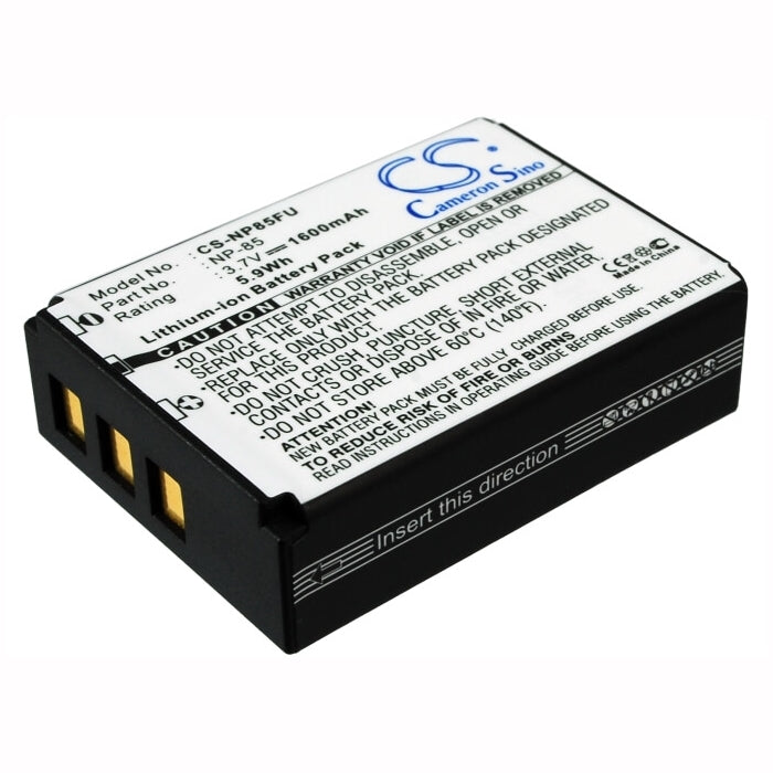 3.7V, 1600mAh, Li-ion Battery fits Fujifilm, Finepix F305, Finepix Sl1000, 5.92Wh