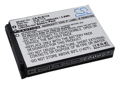 3.7V, 1050mAh, Li-ion Battery fits Samsung, Ex1, st1000, 3.885Wh