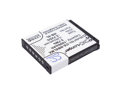 3.7V, 1000mAh, Li-ion Battery fits Canon, Digital Ixus 200 Is, Digital Ixus 210, 3.7Wh