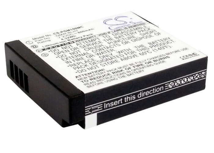 7.2V, 600mAh, Li-ion Battery fits Panasonic, Lumix Dmc-gm1, Lumix Dmc-gm1d, 4.32Wh