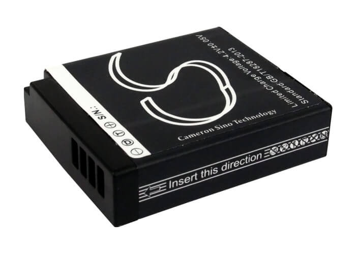7.2V, 600mAh, Li-ion Battery fits Panasonic, Lumix Dmc-gm1, Lumix Dmc-gm1d, 4.32Wh