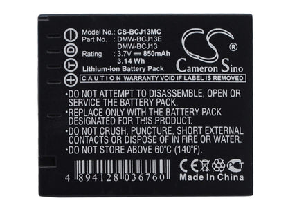 3.7V, 850mAh, Li-ion Battery fits Leica, D-lux5, D-lux5e, 3.145Wh