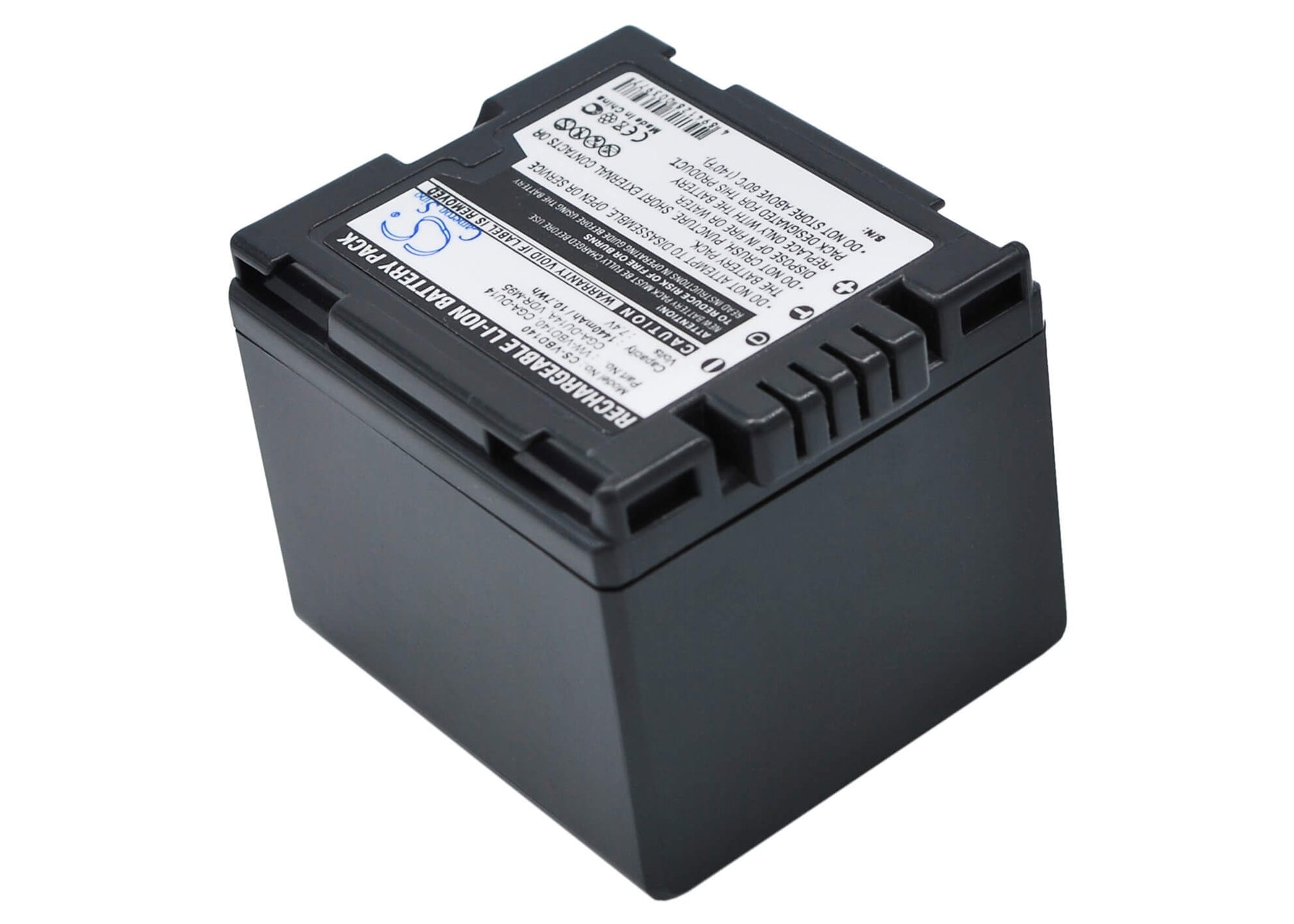 7.4V, 1440mAh, Li-ion Battery fits Panasonic, Nv-gs10, Nv-gs100k, 10.656Wh