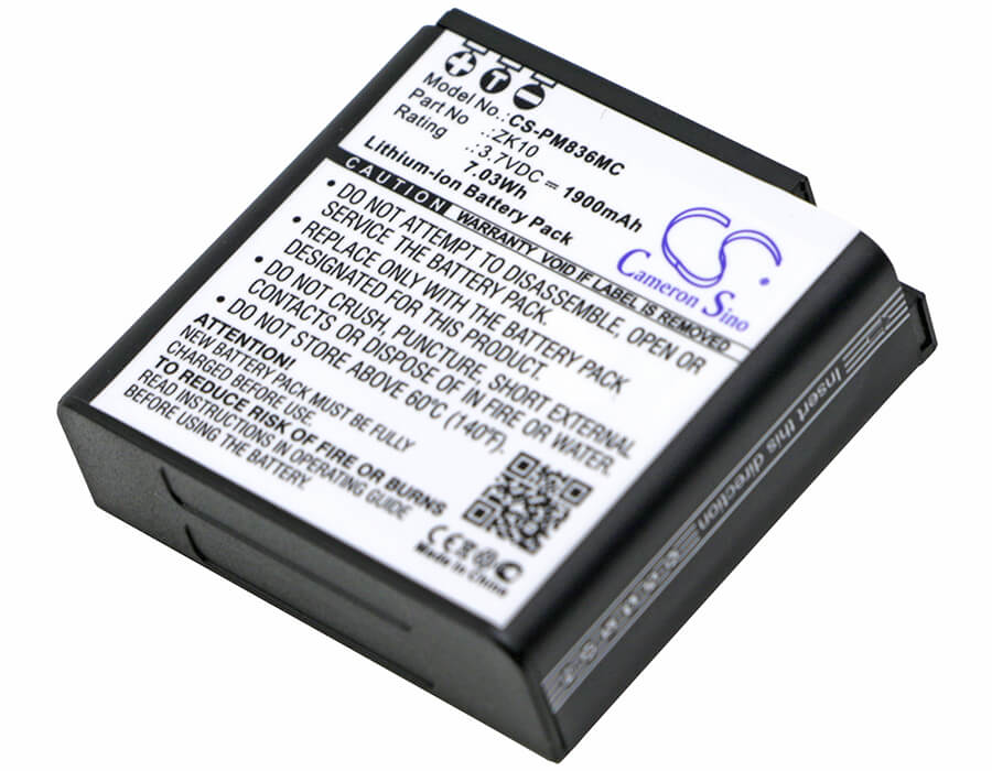 3.7V, 1900mAh, Li-ion Battery fits Polaroid, Im1836, 7.03Wh
