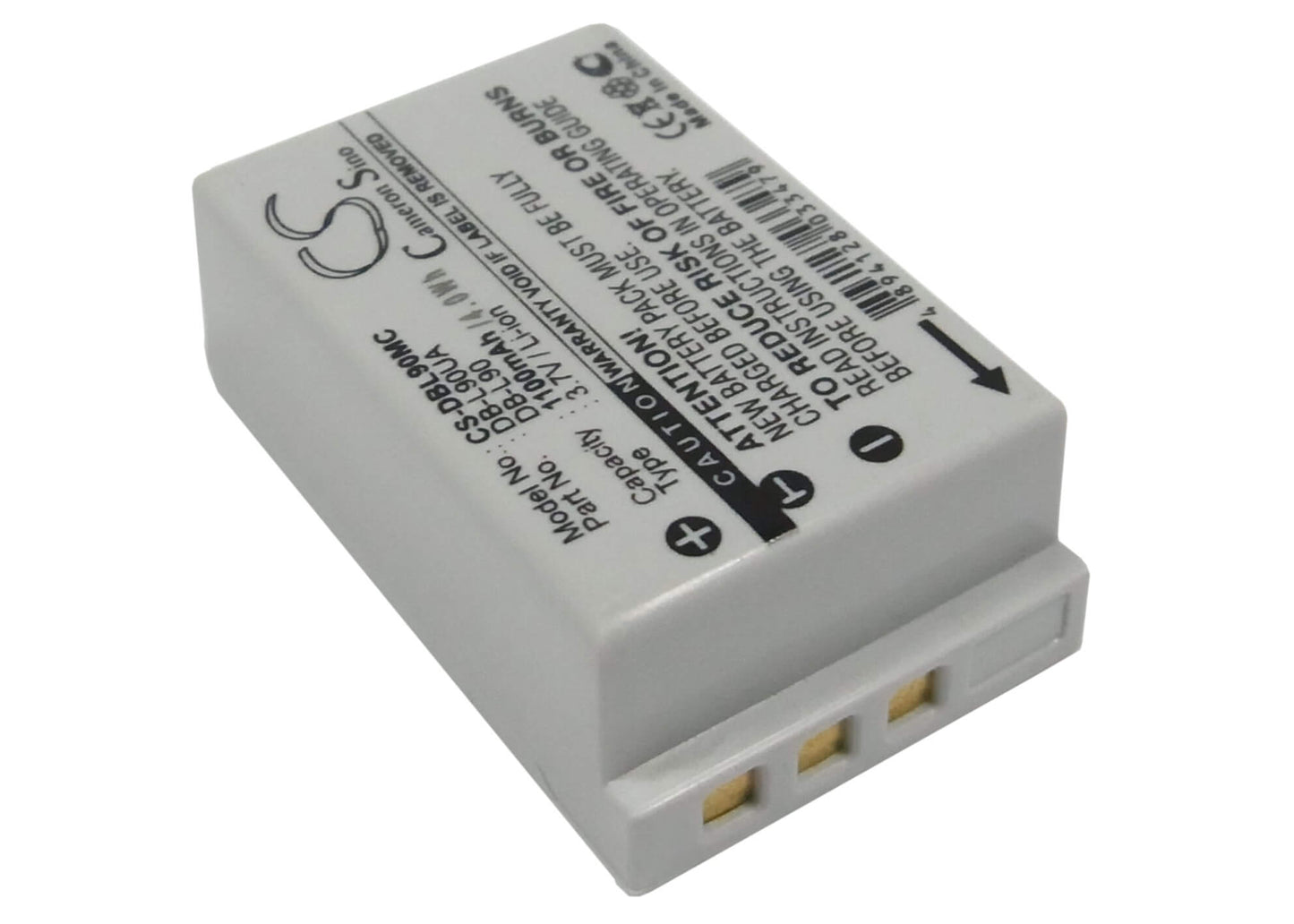3.7V, 1100mAh, Li-ion Battery fits Sanyo, Vpc-sh1, Vpc-sh1gx, 4.07Wh
