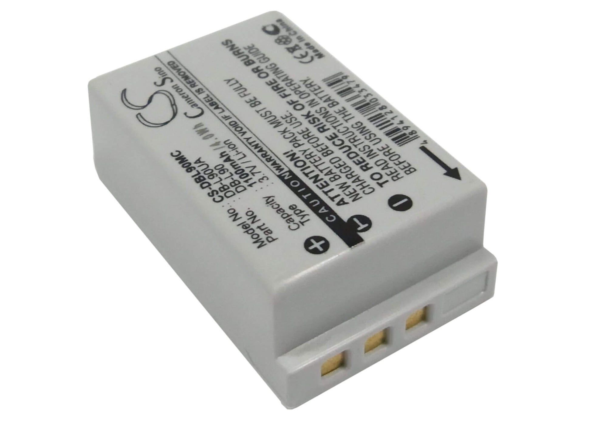 3.7V, 1100mAh, Li-ion Battery fits Sanyo, Vpc-sh1, Vpc-sh1gx, 4.07Wh