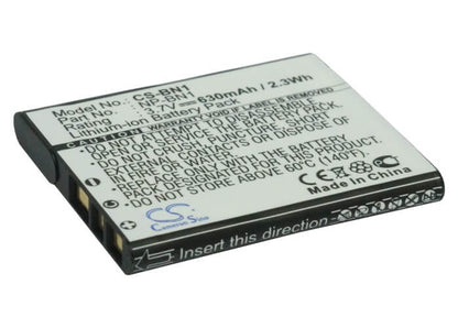 3.7V, 630mAh, Li-ion Battery fits Sony, Cyber-shot Dsc-t110p, Cyber-shot Dsc-t110s, 2.331Wh