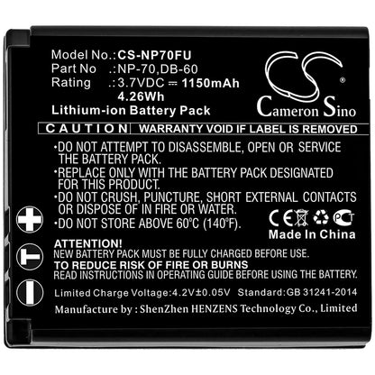 3.7V, 1150mAh, Li-ion Battery fits Sigma, Dp1, Dp1 Merrill, 4.255Wh