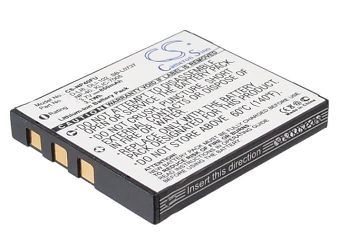 3.7V, 850mAh, Li-ion Battery fits Kodak, Easyshare C763, 3.145Wh