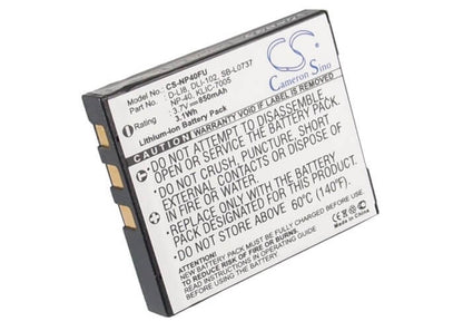3.7V, 850mAh, Li-ion Battery fits Fujifilm, Finepix 455 Zoom, Finepix F402, 3.145Wh