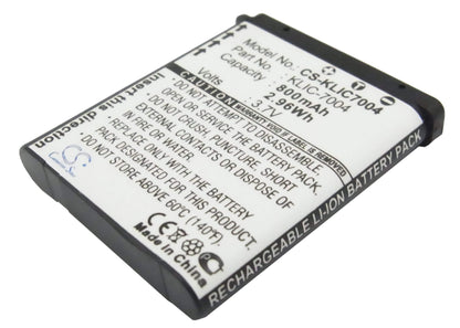 3.7V, 800mAh, Li-ion Battery fits Kodak, Easyshare M1033, Easyshare M1093 Is, 2.96Wh