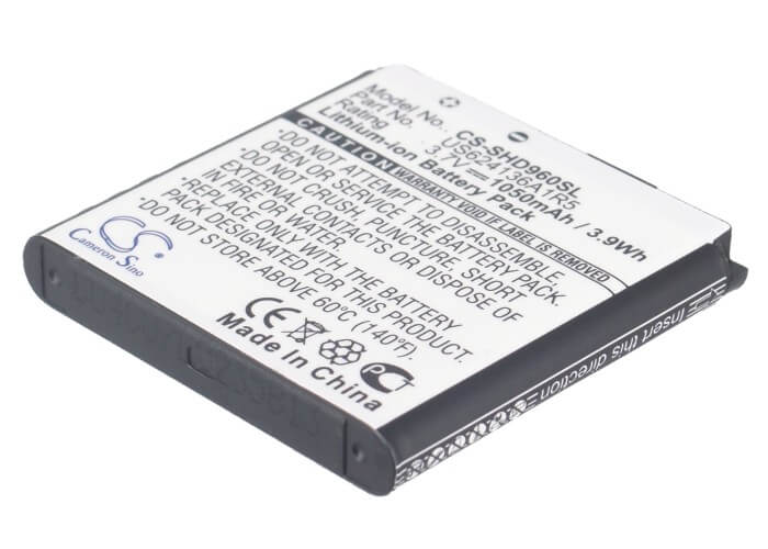3.7V, 1050mAh, Li-ion Battery fits Spare, Hd96, Hdmax, 3.885Wh