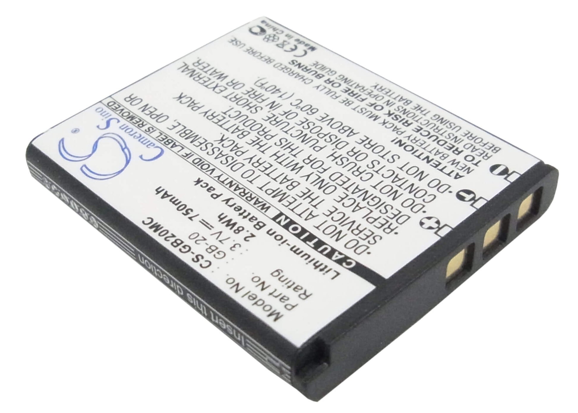 3.7V, 750mAh, Li-ion Battery fits Ge, E840s, G1, 2.775Wh