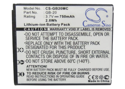 3.7V, 750mAh, Li-ion Battery fits Ge, E840s, G1, 2.775Wh