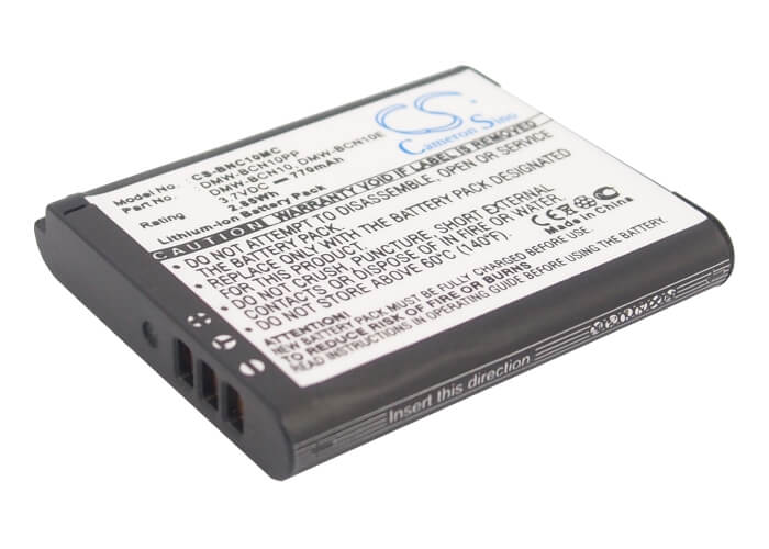 3.7V, 770mAh, Li-ion Battery fits Leica, C, V-lux50, 2.849Wh