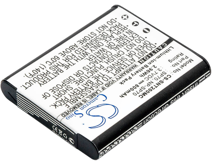 Camera 3.7V, 800mAh, Li-ion Battery fits Sony, Bloggie Duo, Bloggie Mhs-fs2, 2.96Wh