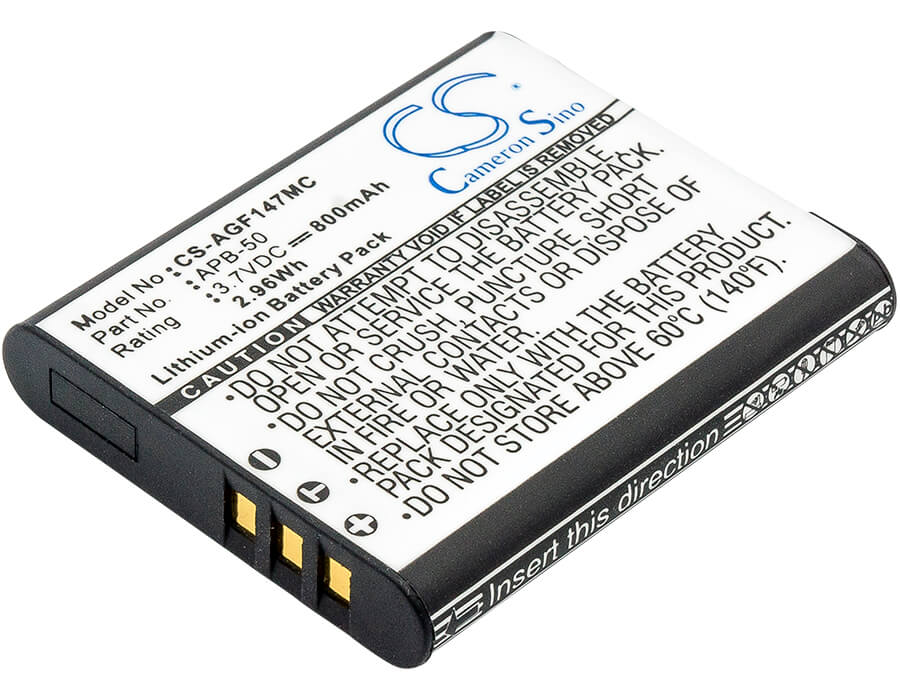 3.7V, 800mAh, Li-ion Battery fits Agfa, Optima 147, 2.96Wh