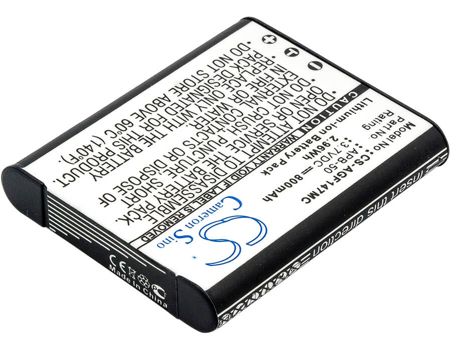 3.7V, 800mAh, Li-ion Battery fits Agfa, Optima 147, 2.96Wh