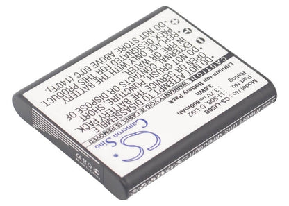 3.7V, 800mAh, Li-ion Battery fits Casio, Exilim Ex-tr10, Exilim Ex-tr100, 2.96Wh