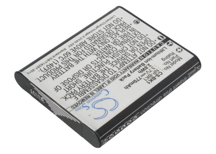 3.7V, 770mAh, Li-ion Battery fits Sony, Cyber-shot Dsc-s950p, cyber-shot Dsc-s950s, 2.849Wh