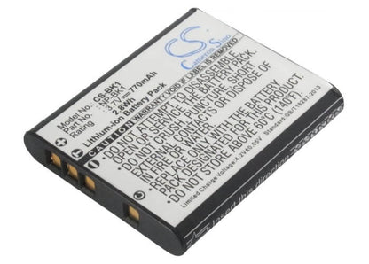 3.7V, 770mAh, Li-ion Battery fits Sony, Cyber-shot Dsc-s950p, cyber-shot Dsc-s950s, 2.849Wh
