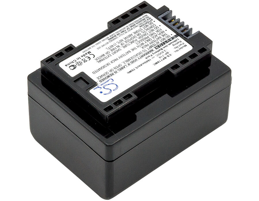 3.6V, 1600mAh, Li-ion Battery fits Canon, Ixia Hf M56, Ixia Hf R306, 5.76Wh